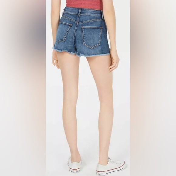 Rewash The Wedge High Rise Denim Shorts Jean Distressed Cutoff NWT Size 11/30w - Picture 2 of 3